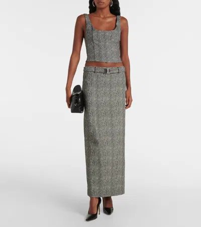 MURRAY人字纹加长半身裙