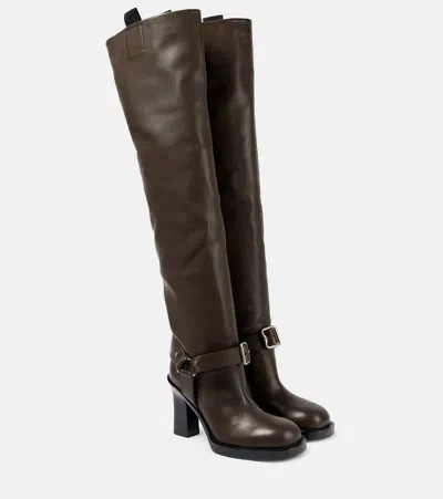 Burberry Woman Soft Stirrup Woman Brown Boots In Brown
