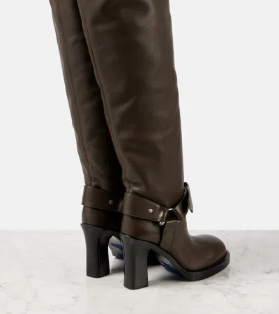 Burberry Woman Soft Stirrup Woman Brown Boots In Brown