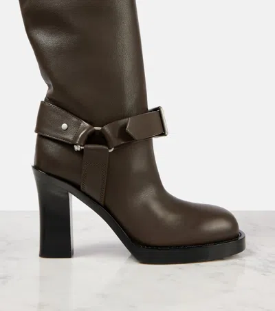 Burberry Woman Soft Stirrup Woman Brown Boots In Brown