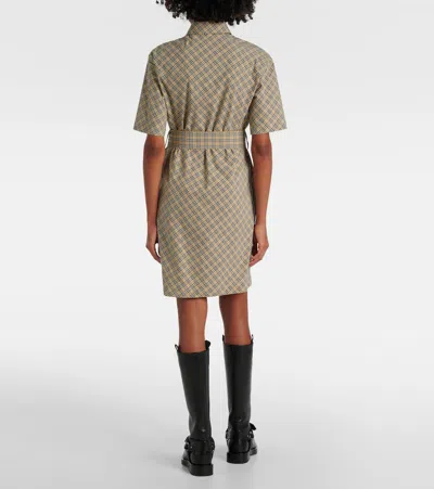 【送料&関税込】Burberry Mini Check Sand Polo Dress Burberry Mini Check Sand Polo Dress In Green | ModeSens