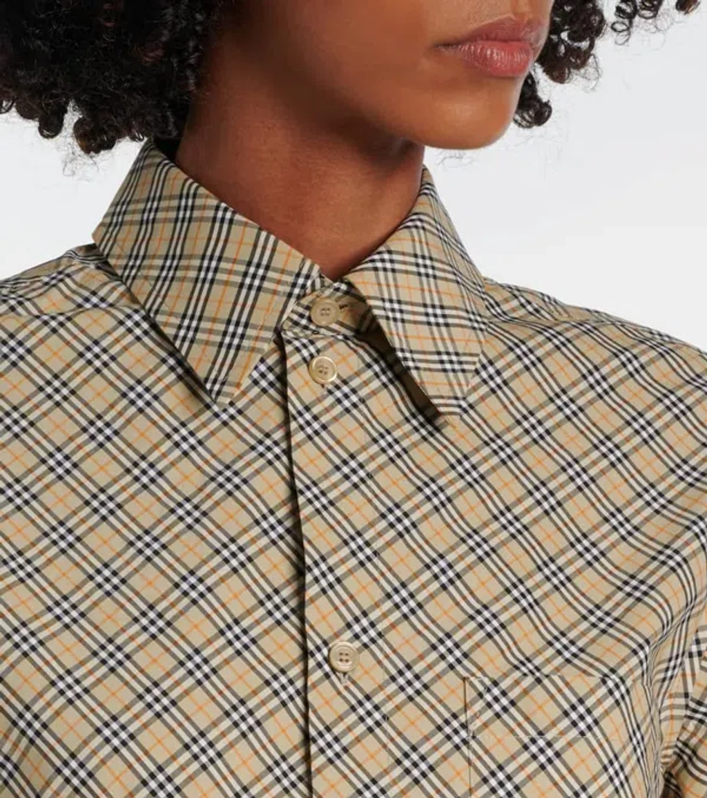 【送料&関税込】Burberry Mini Check Sand Polo Dress Burberry Mini Check Sand Polo Dress In Green | ModeSens