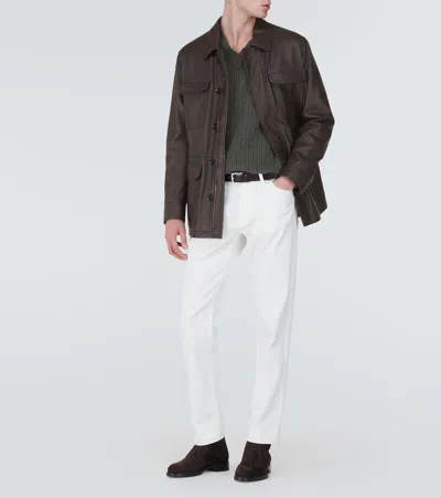 Brioni Slim Jeans In White