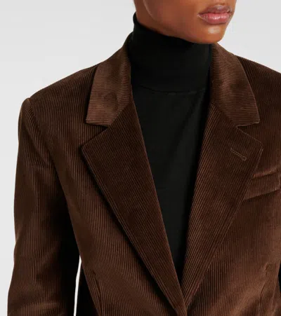 Altuzarra Jules Straight Corduroy Jacket In Brown
