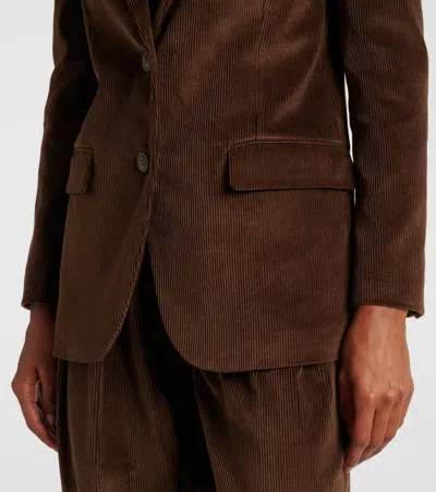 Altuzarra Jules Straight Corduroy Jacket In Brown