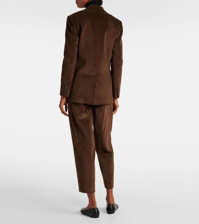Altuzarra Jules Straight Corduroy Jacket In Brown