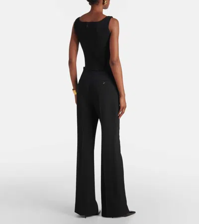Costarellos Jovie Wool Crêpe Bustier In Black
