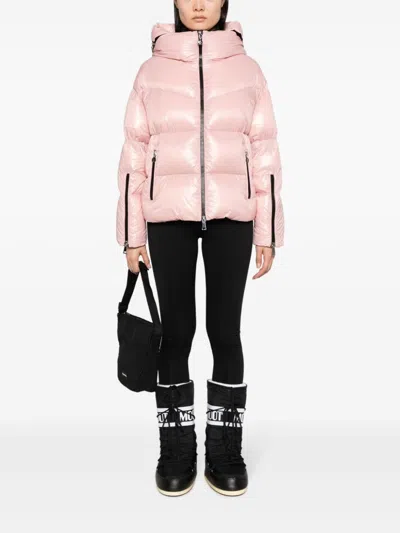 Shop Moncler Huppe Short Down Jacket In Pink