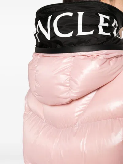 Shop Moncler Huppe Short Down Jacket In Pink