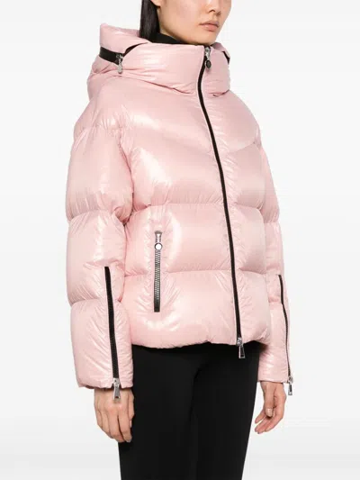 Shop Moncler Huppe Short Down Jacket In Pink