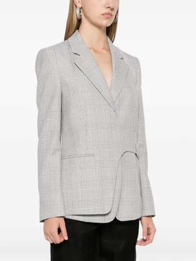 Hugo Boss Prince Of Wales Check Blazer In Grey