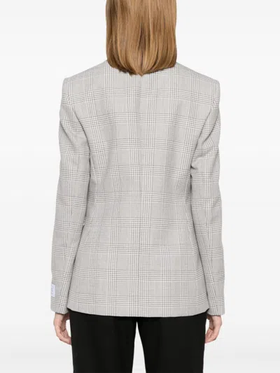 Hugo Boss Prince Of Wales Check Blazer In Grey