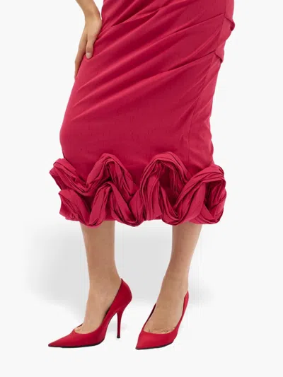 Rachel Gilbert Ochro One-shoulder Midi Dress In Pink