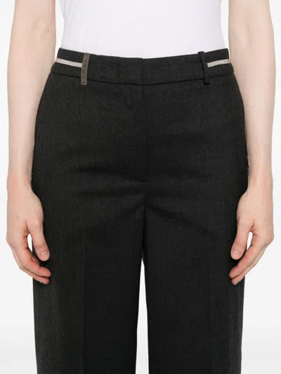 Peserico Flannel Trousers In Grey
