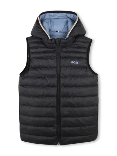 Bosswear Reversible Puffer Gilet In Grey