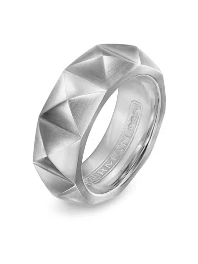 David Yurman Chevron Signet Ring In Silver