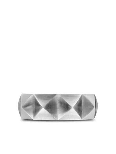 David Yurman Chevron Signet Ring In Silver