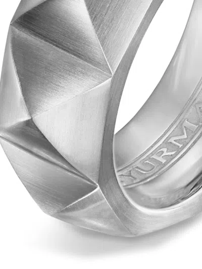 David Yurman Chevron Signet Ring In Silver