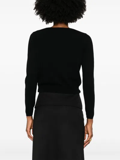 Shop Allude Cashmere Cardigan In Black