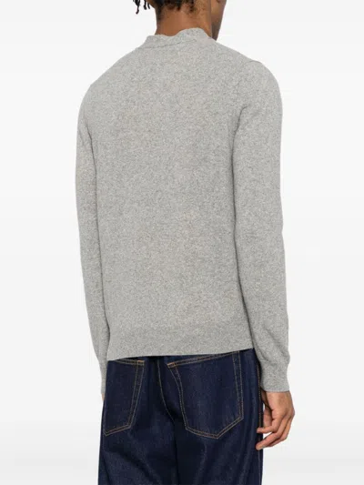 Comme Des Garçons Play Mélange-effect Wool Cardigan In Grey