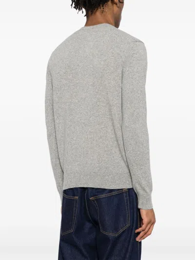 Comme Des Garçons Play Wool Cardigan In Grey