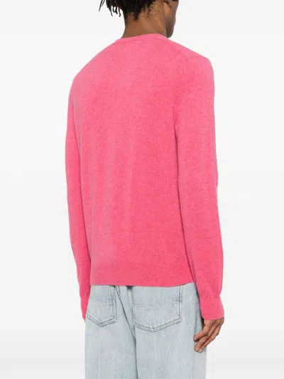 Comme Des Garçons Play Heart-patch Wool Cardigan In Pink