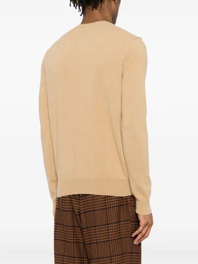 Comme Des Garçons Play Wool Cardigan In Neutrals