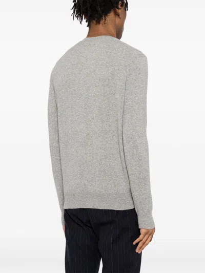 Comme Des Garçons Play Mélange-effect Wool Cardigan In Grey