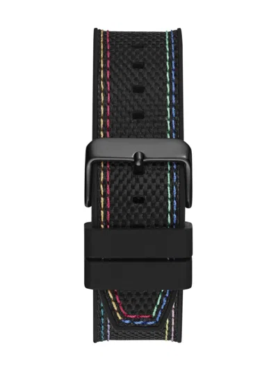 Guess Usa Crystal-encrusted Chronograph 46mm In Black