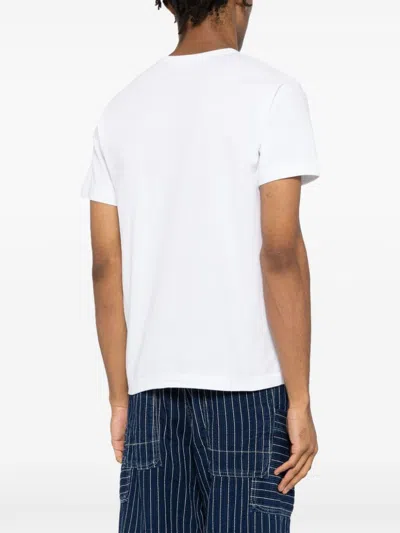 Comme Des Garçons Play Signature Heart Motifcotton T-shirt In White