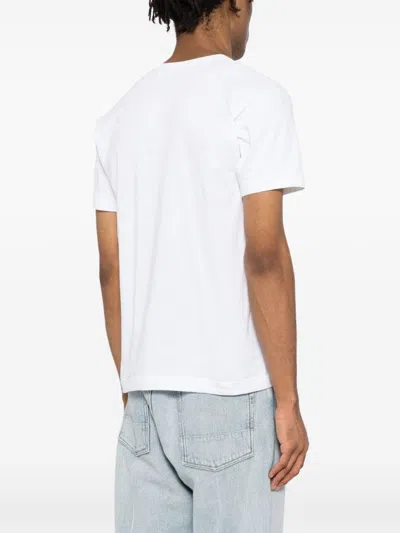 Comme Des Garçons Play Heart-printed T-shirt In White
