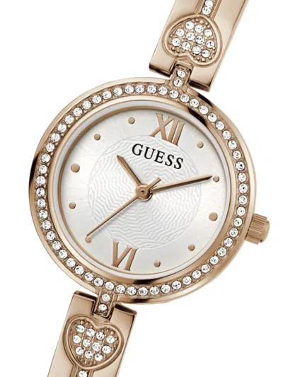 Guess Usa Crystal Quartz 27mm In Silver