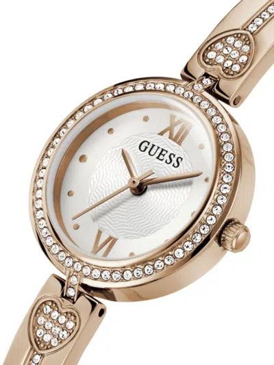 Guess Usa Crystal Quartz 27mm In Silver