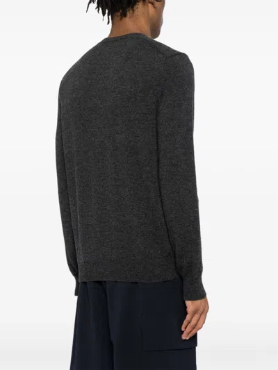 Comme Des Garçons Play Black Small Heart Patch Cardigan In Grey