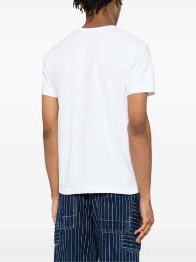 Comme Des Garçons Play Signature Heart Motif Cotton T-shirt In White