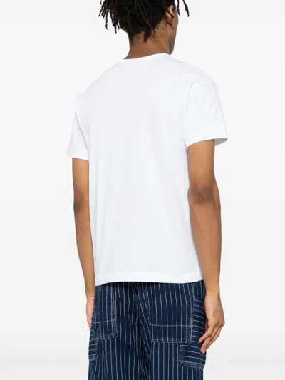 Comme Des Garçons Play Signature Heart Motif Cotton T-shirt In White