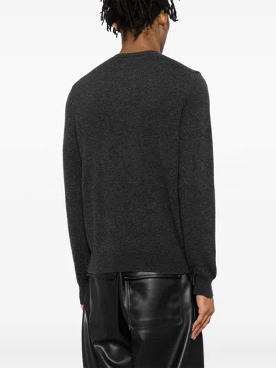 Comme Des Garçons Play Wool Cardigan In Grey