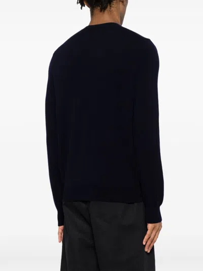 Comme Des Garçons Play Wool Cardigan In 002 Navy