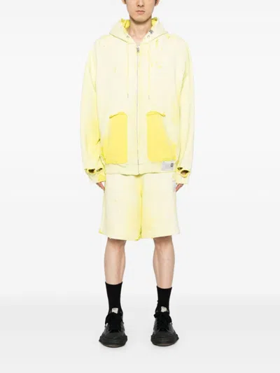 Miharayasuhiro Cotton Shorts In Yellow