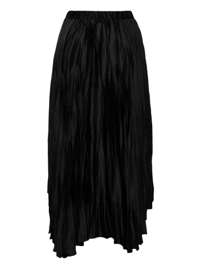 B+ab Asymmetric Pleated Skirt In Black