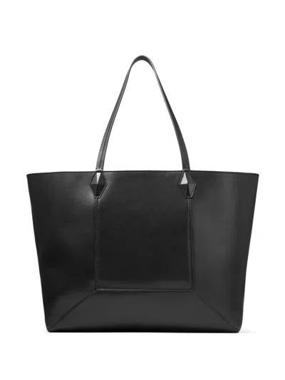 Jimmy Choo Medium Diamond Tote Bag In Black