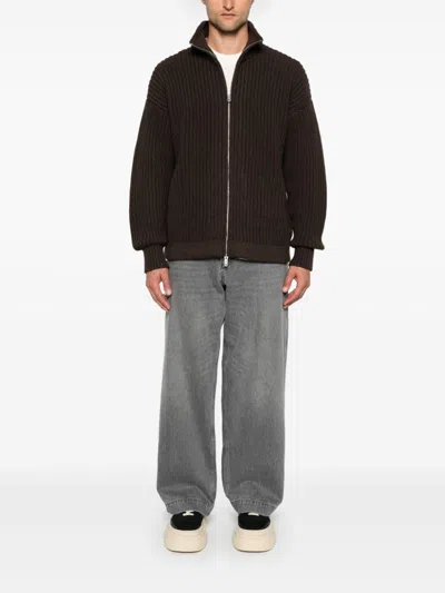 Emporio Armani Sweaters In Brown