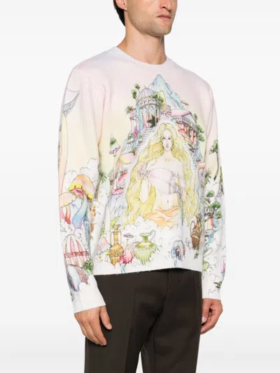 Casablanca 'the Road To Knowleadge' Sweater In Neutrals