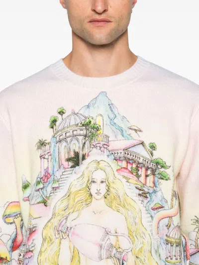 Casablanca 'the Road To Knowleadge' Sweater In Neutrals