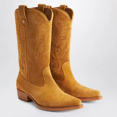 1989 Studio Brown Cowboy Boots In Brown