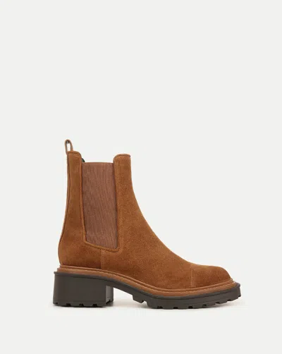 Veronica Beard Delilah Cap Toe Chelsea Boot In Caramel