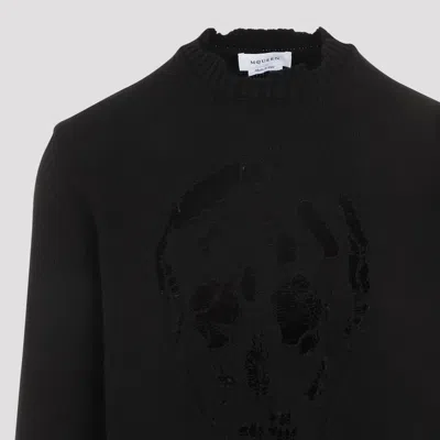 Alexander Mcqueen 'distressed Skull Print Pul In Black
