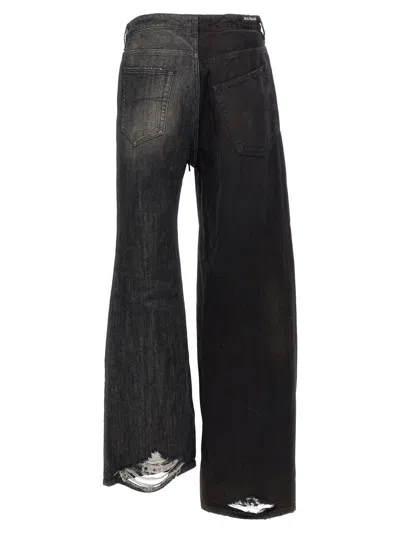 Shop Balenciaga 'fifty-fifty' Jeans In Black