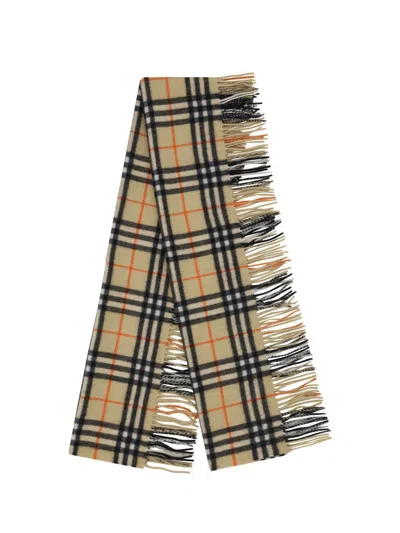 Shop Burberry Scarves In Beige