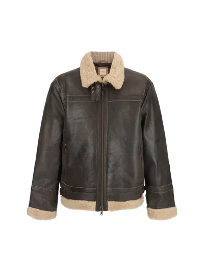 Shop D'amico Jackets In Brown